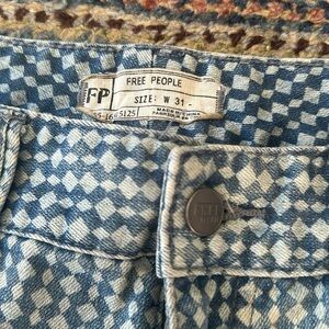 Checkerboard Free People jeans